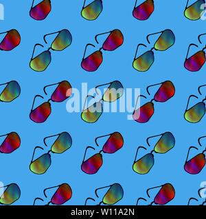 Colorful Sunglasses Seamless Pattern Stock Vector