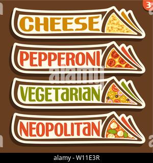 Vector labels for Pizza Stock Vector