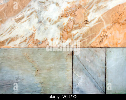 Marble texture – floor with stone slabs background in ancient building Stock Photo
