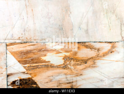 Marble texture – floor with stone slabs background in ancient building Stock Photo