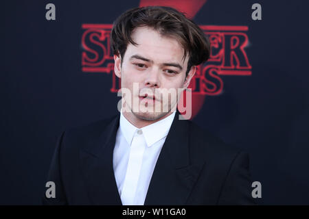 SANTA MONICA, LOS ANGELES, CALIFORNIA, USA - JUNE 28: Actor Charlie Heaton arrives at the World Premiere Of Netflix's 'Stranger Things' Season 3 held at Santa Monica High School on June 28, 2019 in Santa Monica, Los Angeles, California, United States. (Photo by Xavier Collin/Image Press Agency) Stock Photo