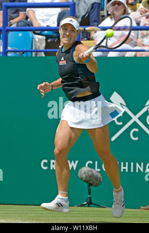 Angelique Kerber (Ger) loslosing in the final of the Nature Valley International tennis at Devonshire Park, Eastbourne, UK. 29th June, 2019. Stock Photo