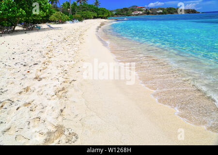 Famous Sapphire beach on St. Thomas island Stock Photo