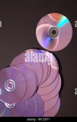 bunch of unused compact discs Stock Photo