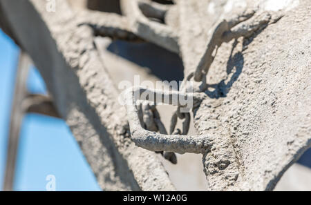 detail images of a cement mixer Stock Photo