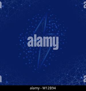Thunder and Bolt Lighting Polygonal Flash Logo Stock Vector