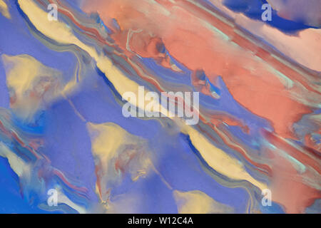 Multicolored background with fingerprints made from plasticine. Play Clay texture. Stock Photo