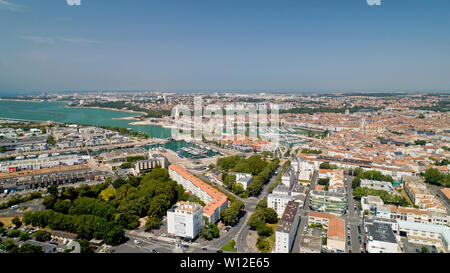 Aerial photography of La Rochelle city in Charente Maritime Stock Photo