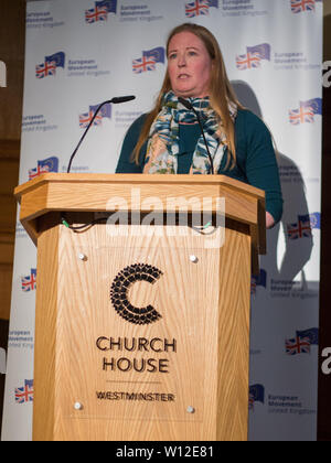 Lord Michael Heseltine speaks on the future of British politics to mark his appointment as the new President of the European Movement.  Lord Heseltine is joined by current Chair of the European Movement, Stephen Dorrell, and Vice-Chair Lord Andrew Adonis at Church House Westminster.  Featuring: Helen Campbell Where: London, United Kingdom When: 29 May 2019 Credit: Wheatley/WENN Stock Photo