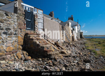 Houses on the shore at Ravenglass Cumbria Stock Photo