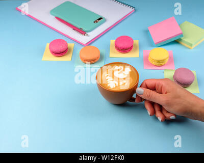 Concept of coffee break in colorful office Stock Photo