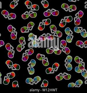 Colorful Sunglasses Seamless Pattern Stock Vector