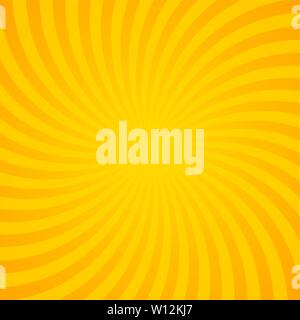 Orange Sunburst background with radial lines. Vector illustration Stock Vector