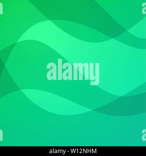 Green light abstract background - Vector illustration of Aurora Northern Lights. Stock Vector