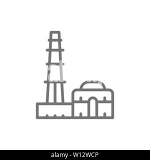 Qutub Minar, landmark of New Delhi, India line icon. Stock Vector
