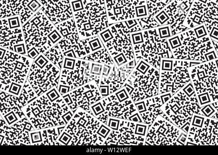 QR Code Background. Quick Response Code for Supermarket, E-commerce, Shop Etc. Stock Photo