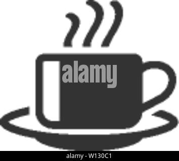 Download Coffee Cup Icon In Single Color Food Beverage Drink Breakfast Hot Steam Tea Espresso Stock Vector Image Art Alamy