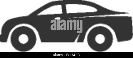 Car icon in single color. Automotive sedan luxury speed comfort Stock Vector