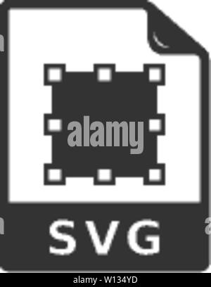 SVG file icon in single grey color. Computer software drawing scalable distribute data Stock Vector
