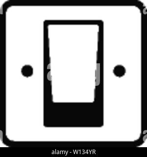 Electrical switch icon in single grey color. On off button light lamp Stock Vector