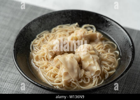 Cloud noodles on a marble table. Stock Photo