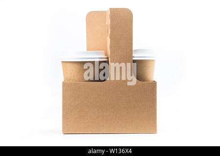 Takeaway paper cups Stock Photo