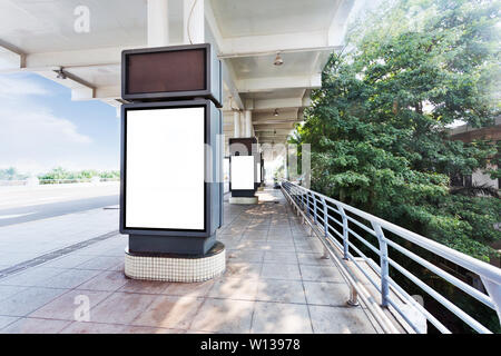 Billboard in the station Stock Photo