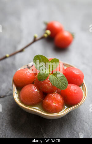 Cold vegetables, cold noodles are not the same every day. Stock Photo