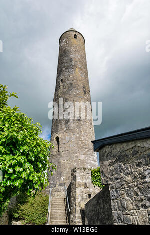 Killala early christian Round Tower in county Mayo Ireland Stock Photo
