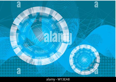 Big Data Visualization Background. Modern futuristic virtual abstract background. Science network pattern, connecting lines and dots. Global network Stock Vector