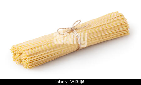 Spaghetti isolated on white background with clipping path Stock Photo