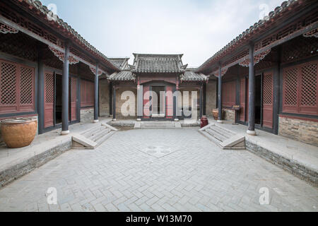 Ancient Architecture of the Siheyuan of the Qing Dynasty in Wei Manor, Huimin County, Shandong Province Stock Photo
