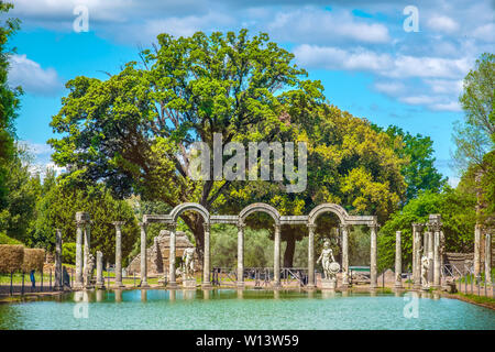 Villa Adriana or Hadrians Villa in the Canopus area in Tivoli - Rome - Italy Stock Photo