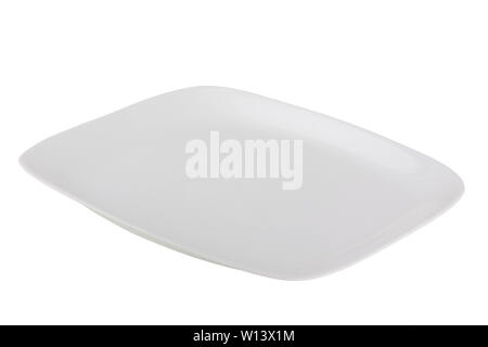 Ceramic plate isolated on white background Stock Photo