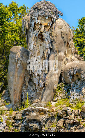 Strong old bearded man statue colossus giant public gardens of