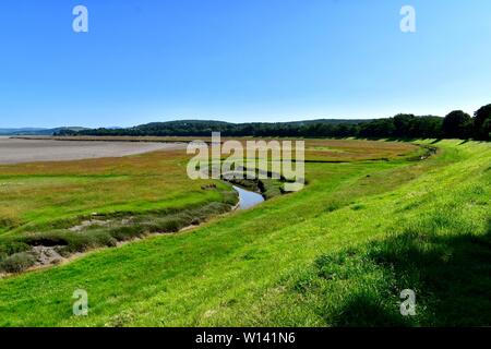 The River Kent Estuary at Arnside. Stock Photo