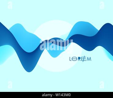 Abstract wavy background with dynamic effect. Vector illustration. Can be used for advertising, marketing, presentation. Stock Vector