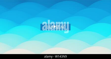 Water surface. Blue abstract background. Vector illustration for design. Stock Vector