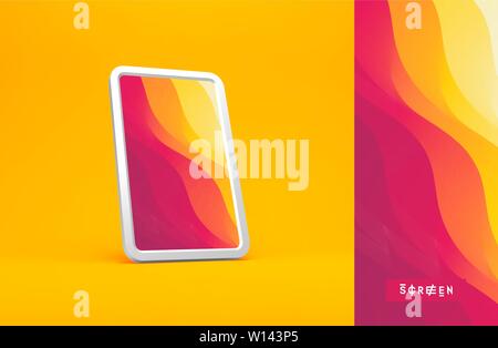 Abstract background with trendy gradients. Vector illustration for mobile phone cover and screen. Stock Vector