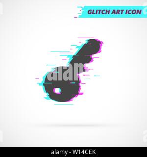 key glitch icon vector logo Stock Vector