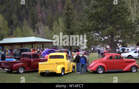 Car Show in Red River, NM Stock Photo