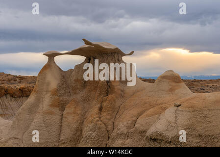 The Wings rock formation in Bisti/De-Na-Zin Wilderness Area, New Mexico, USA Stock Photo