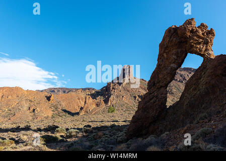 Zapato de la Reina (Shoe of the Queen), famous rock formation in Teide National Park, Tenerife Island, Spain Stock Photo