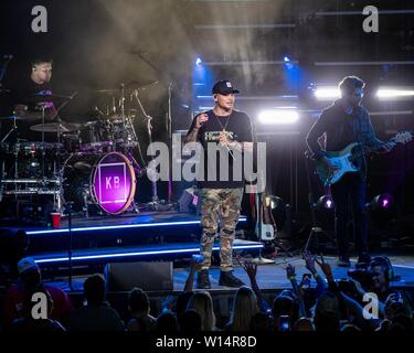 June 28, 2019 - Milwaukee, Wisconsin, U.S - KANE BROWN during the Summerfest Music Festival in Milwaukee, Wisconsin (Credit Image: © Daniel DeSlover/ZUMA Wire) Stock Photo