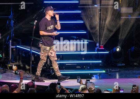 June 28, 2019 - Milwaukee, Wisconsin, U.S - KANE BROWN during the Summerfest Music Festival in Milwaukee, Wisconsin (Credit Image: © Daniel DeSlover/ZUMA Wire) Stock Photo