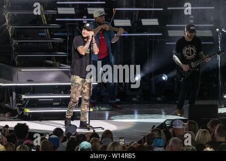 June 28, 2019 - Milwaukee, Wisconsin, U.S - KANE BROWN during the Summerfest Music Festival in Milwaukee, Wisconsin (Credit Image: © Daniel DeSlover/ZUMA Wire) Stock Photo