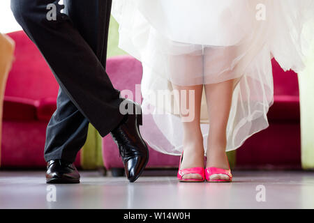 Bride with black on sale shoes