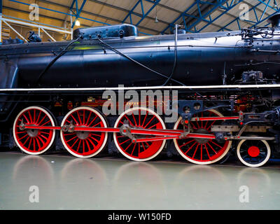 A 4-8-4 passenger steam locomotive from Chinese Railways built by ...
