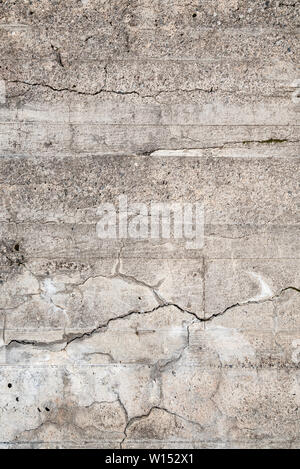 Old cracked and weathered concrete wall Stock Photo
