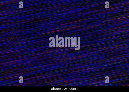 colored horizontal lines on black background made of camera tilt during exposure. Stock Photo